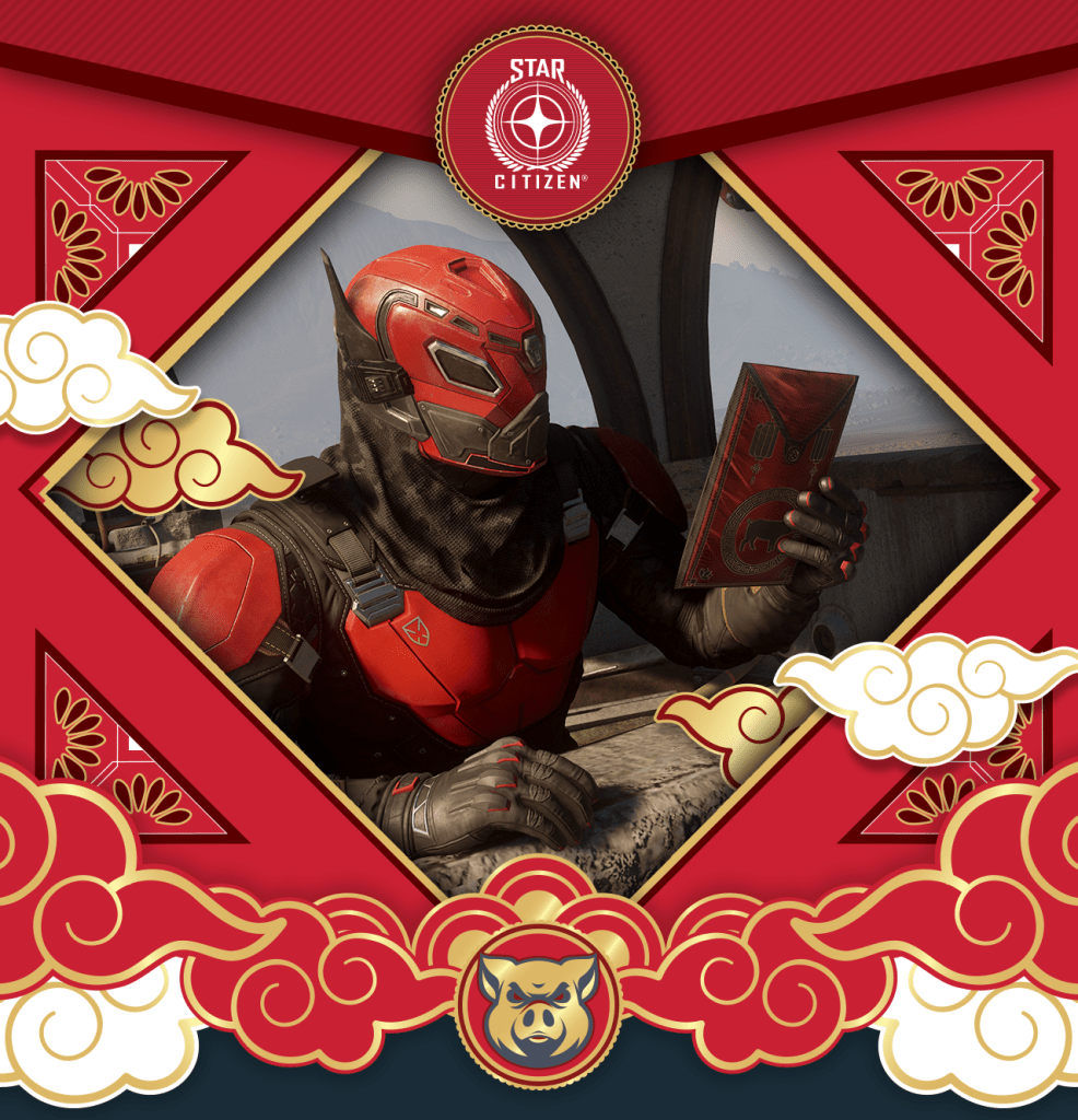 Citizen looking at Red Festival envelope