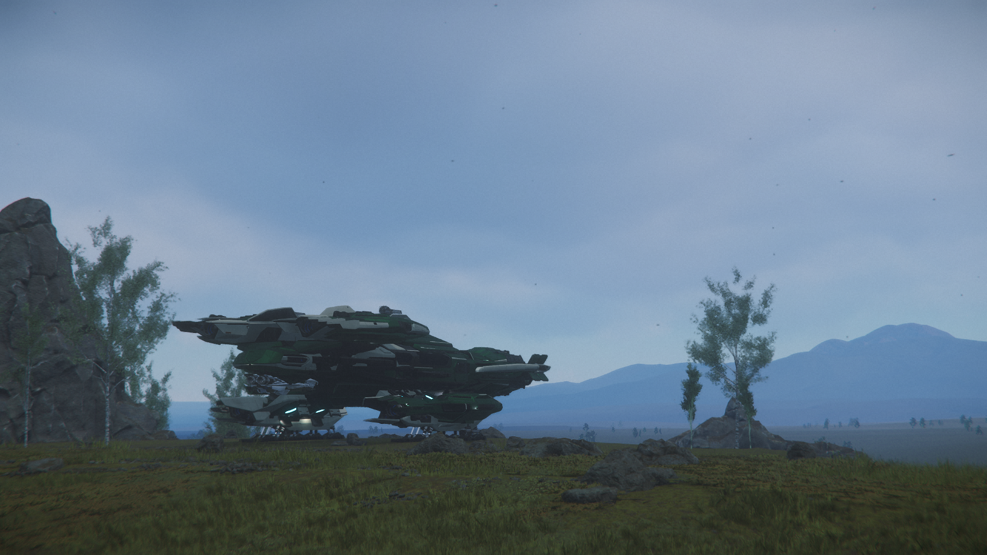 RSI Constellation Phoenix Emerald landed in open field