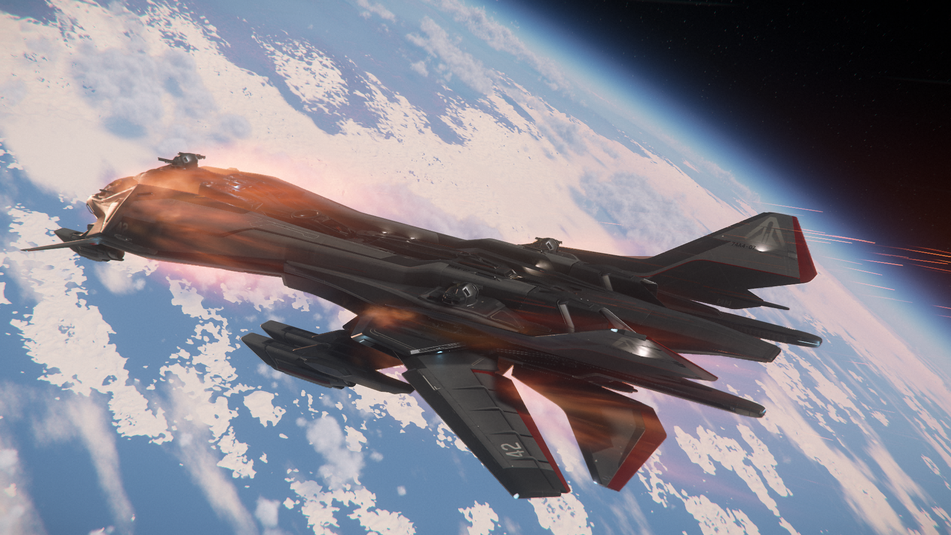 Aegis Retaliator reentering atmosphere