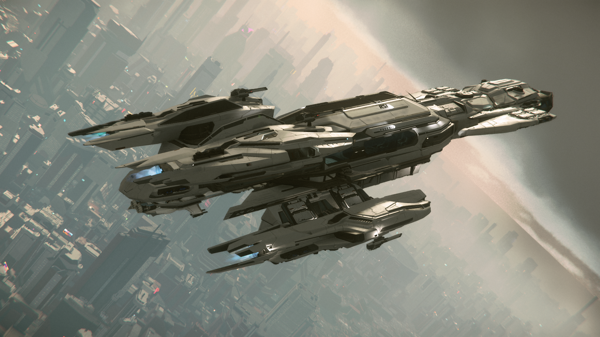 RSI Constellation Phoenix departing Area 18 spaceport